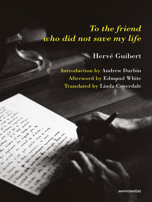 Cover image for To the Friend Who Did Not Save My Life